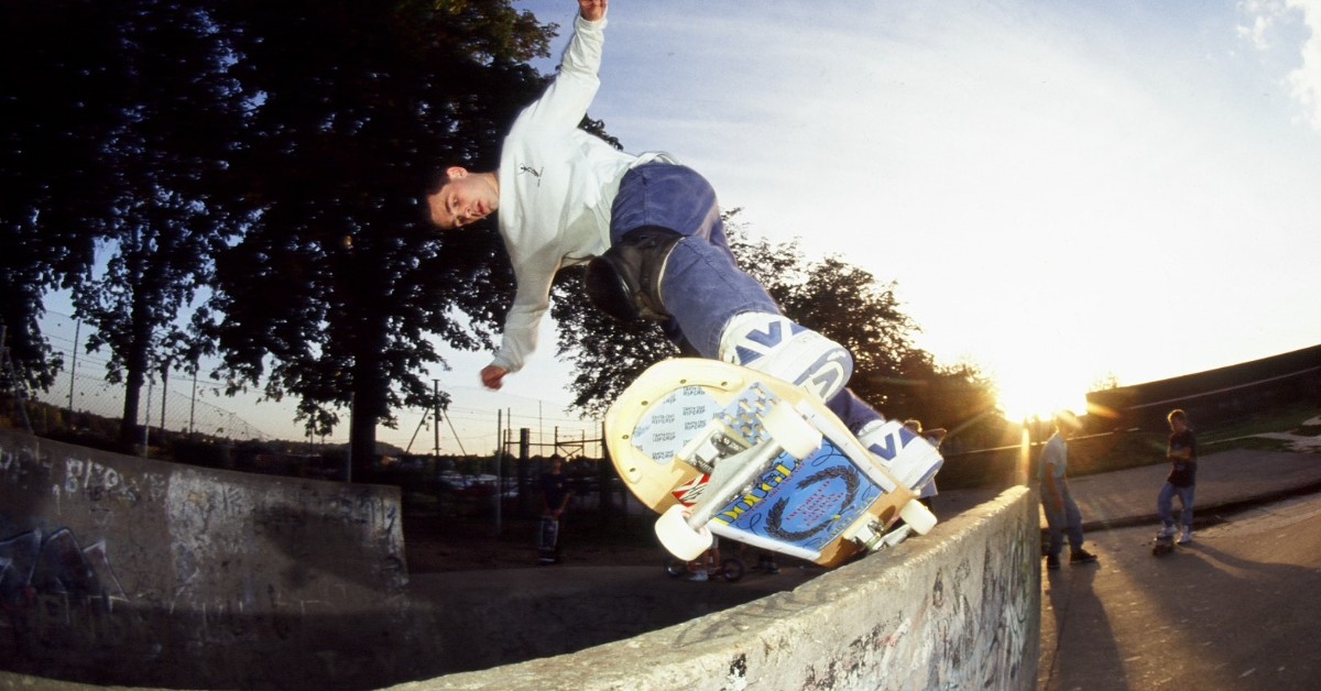 Steve Douglas on Skateboard