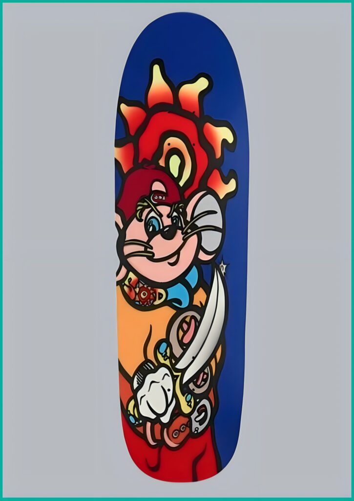 Pirate Mouse Skateboard Deck, by New Deal
