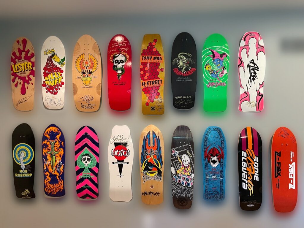 More of Adam Croft's skateboard collection